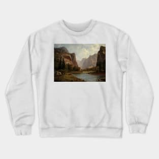 Gates of the Yosemite by Albert Bierstadt Crewneck Sweatshirt